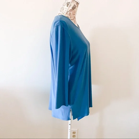 Caroline Rose blue asymmetrical shirt - Picture 4 of 8